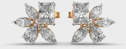 Gold Diamond Earrings, Specialities : Attractive Look, Nice Work