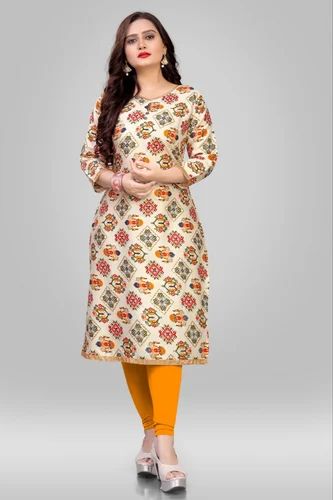 Ladies Printed Cotton Kurti, Technics : Handloom