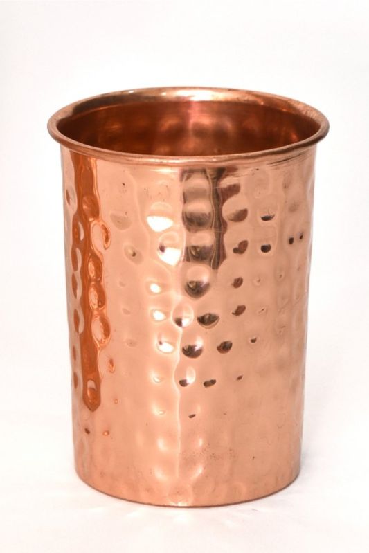 Pure Copper Hammered Glass 250 ML