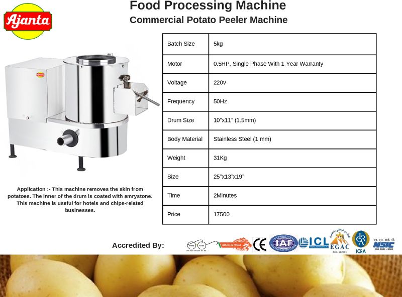 15 KG Potato Peeling Machine