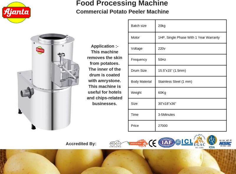 15 KG Potato Peeling Machine