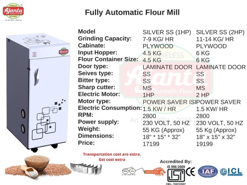 Stainless Steel Vacuum Flour Mill Machine