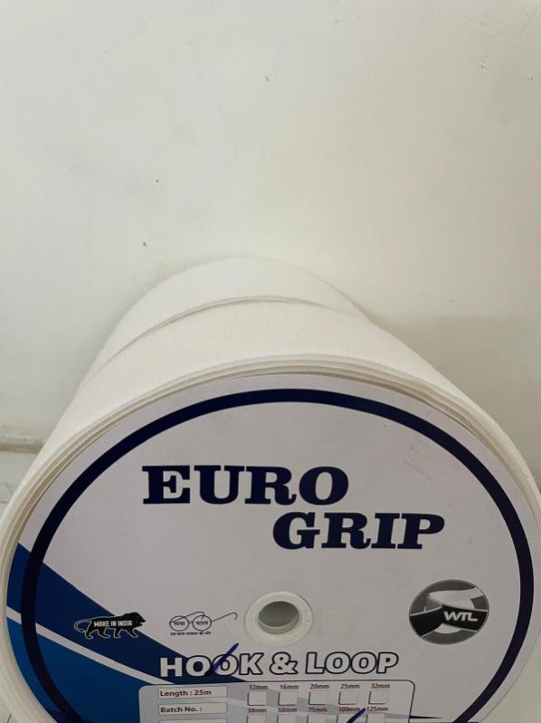 Euro Grip 100mm White Hook and Loop Tape