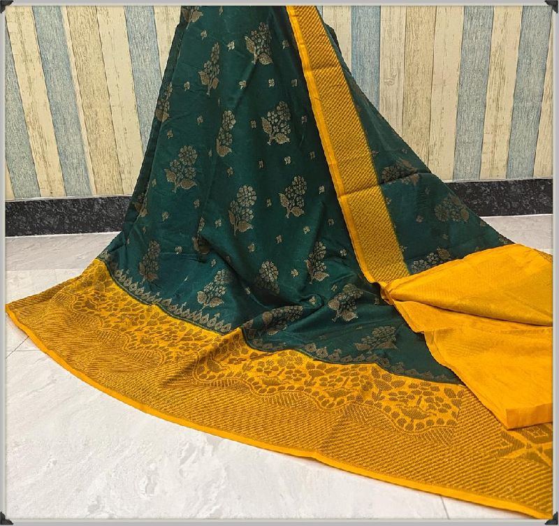 Banarasi Dyeable Semi Dupion Silk Butta Saree