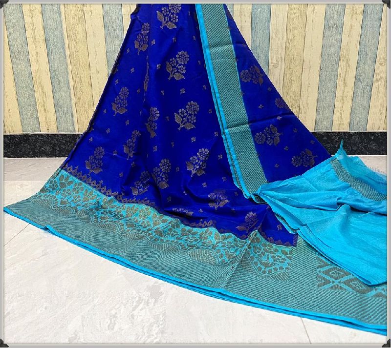 Banarasi Dyeable Semi Dupion Silk Butta Saree