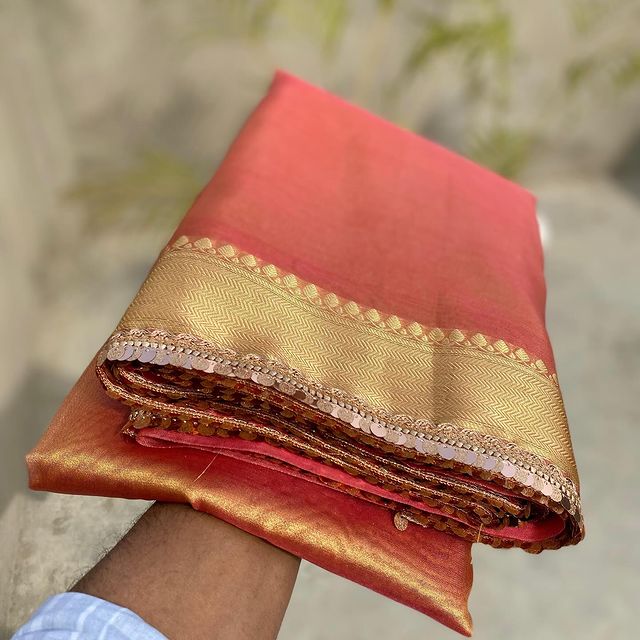 Banarasi Dyeable Tissue Lace Saree