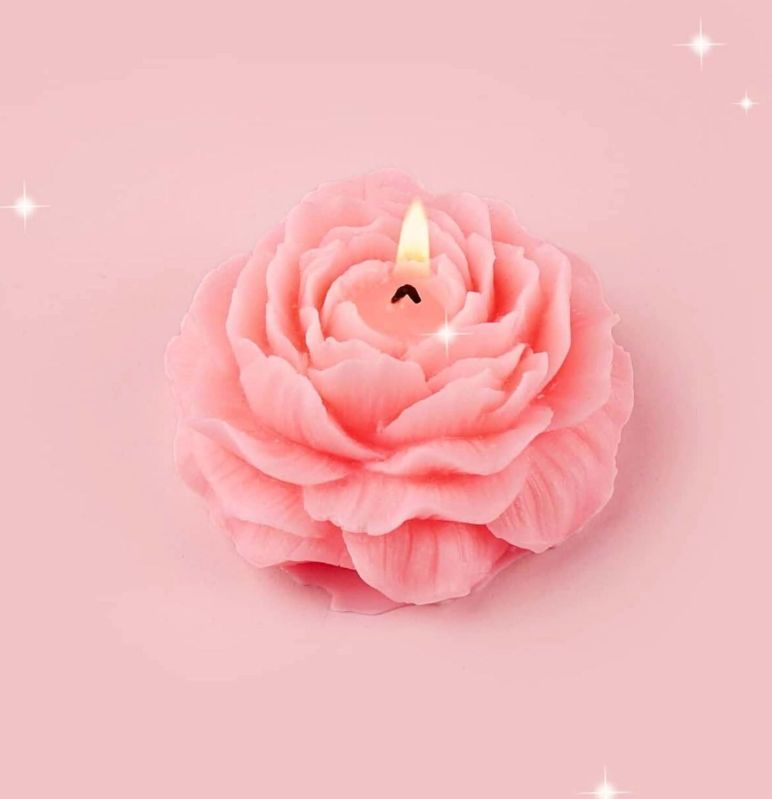 Peony Flower Candle for Lighting, Decoration