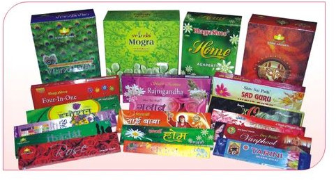 Printed Corrugated Agarbatti Packaging Box, Color : Green, Multicolor