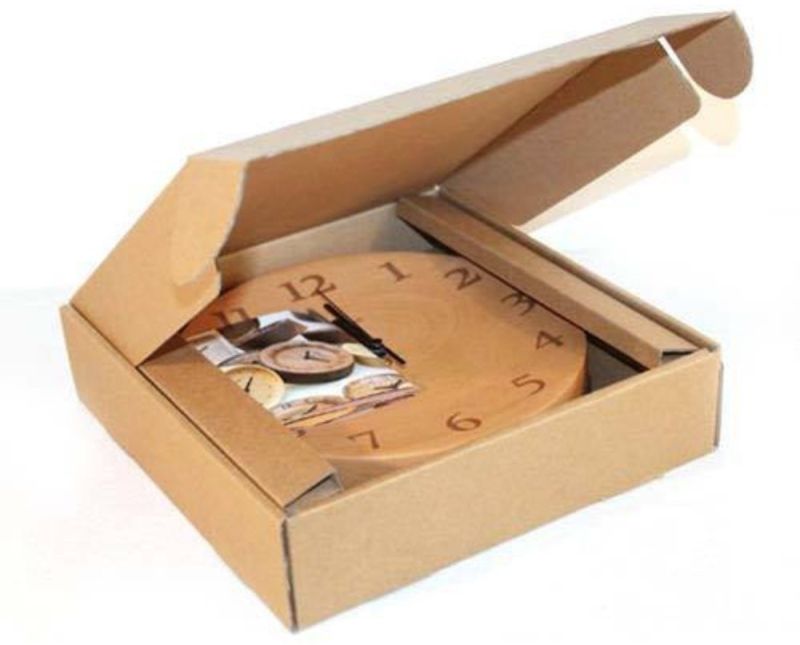 Corrugated Wall Clock Packaging Box, Shape : Square