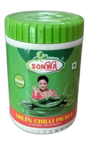 Sonwa Green Chilli Pickle for Home, Hotel