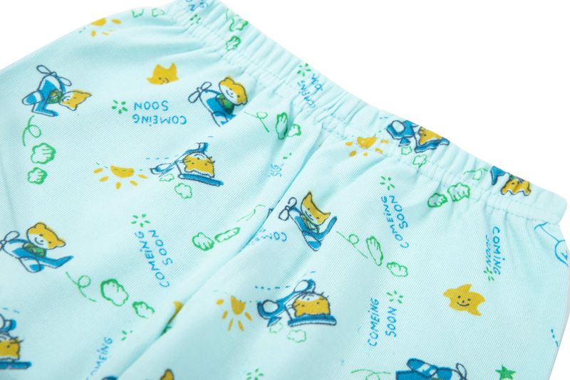 Dowin 100% Cotton Baby Pajami - Pack Of 6 - Assorted Colours