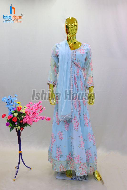 Ladies Floral Print Anarkali Suit