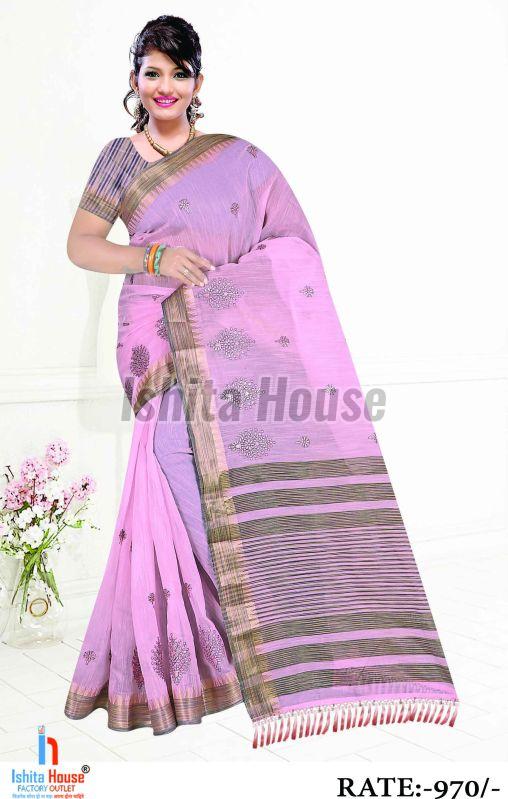 Ladies Printed Cotton Silk Saree