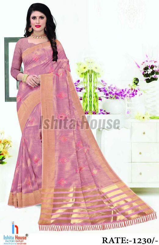 Ladies Stylish Cotton Silk Saree