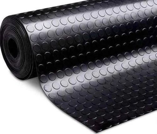 Dotted PVC Electrical Insulating Mat, Color : Blue