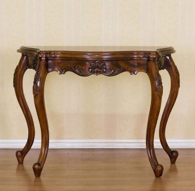 Polished Antique Wooden Console Table, Shape : Rectangular