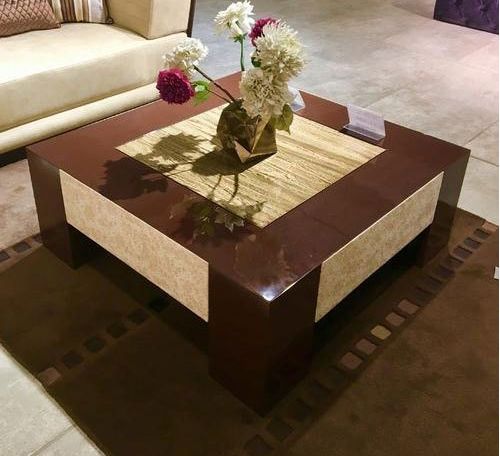 Polished Decorative Wooden Center Table, Shape : Square