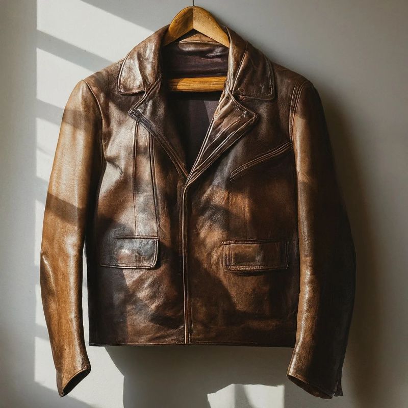 Mens Leather Jacket, Sleeve Type : Full Sleeves