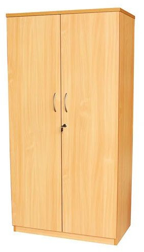 Double Door Polished Plain Wooden Wardrobe for Home Use