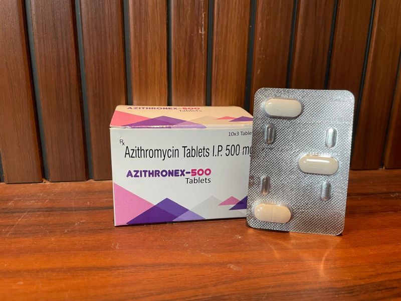 Azithronex-500 500 mg Azithromycin Tablets, Grade Standard : Medicine Grade