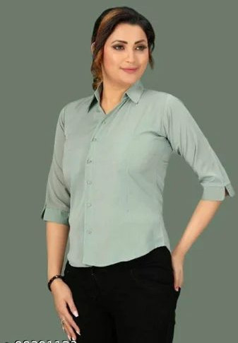 Plain Cotton Ladies Formal Shirt, Technics : Machine Made