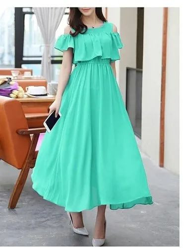 Ladies Plain Maxi Dress