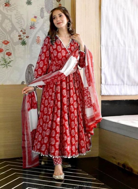 Ladies Printed Anarkali Suit