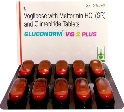 Voglibose With Metformin HCL & Glimepiride Tablets