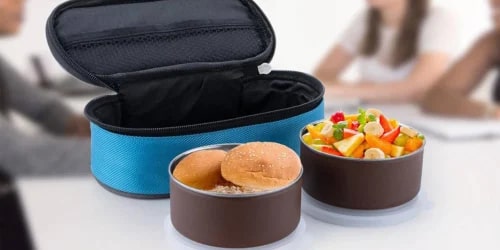 Brown Plastic Lunch Box