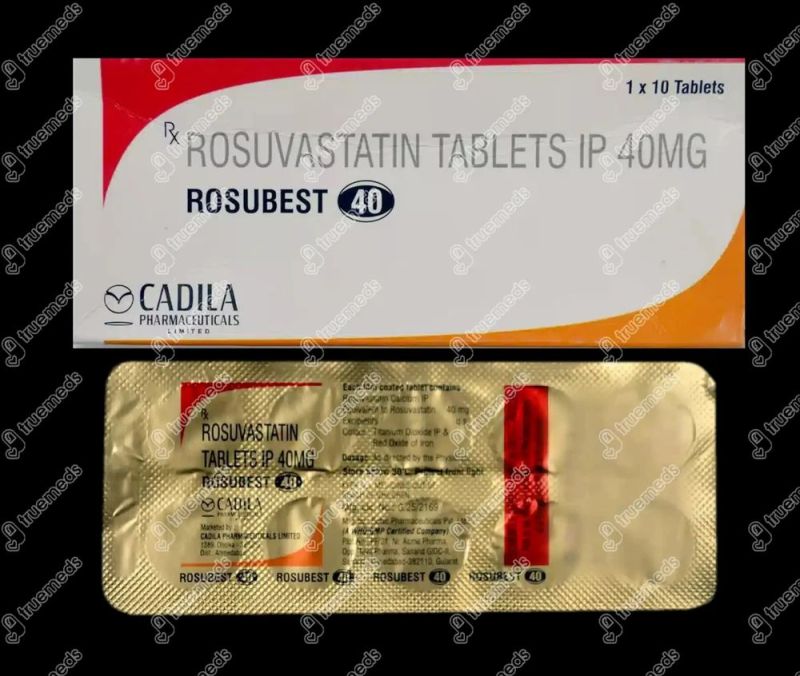 Cadila Healthcare Rosubest 40mg Tablet, Packaging Type : Box