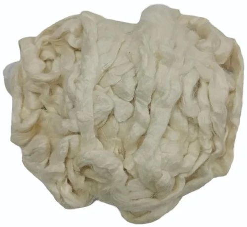 Off White Raw Silk Fiber