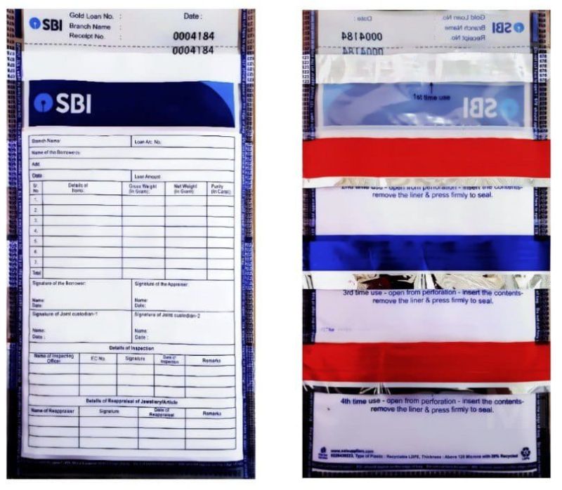 SBI Gold Loan Bags