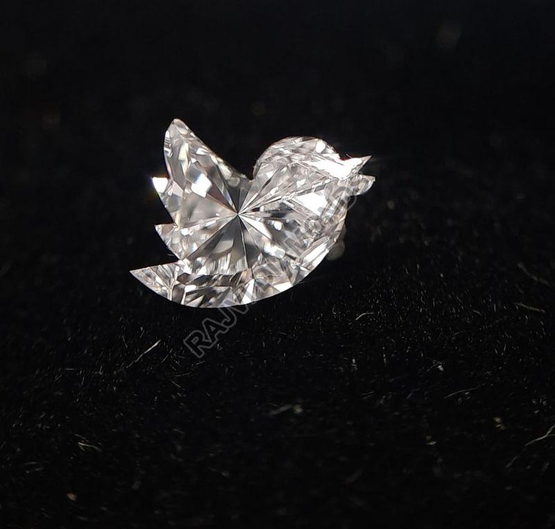 Twitter Logo Shaped Lab Grown Diamond for Jewellery