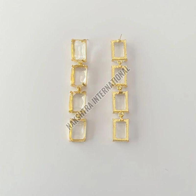 Gold Plated Crystal Earrings