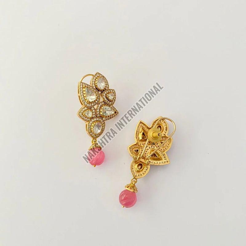 Gold Plated Diamond Earrings