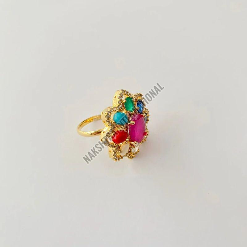 Gold Plated Navratan Rings