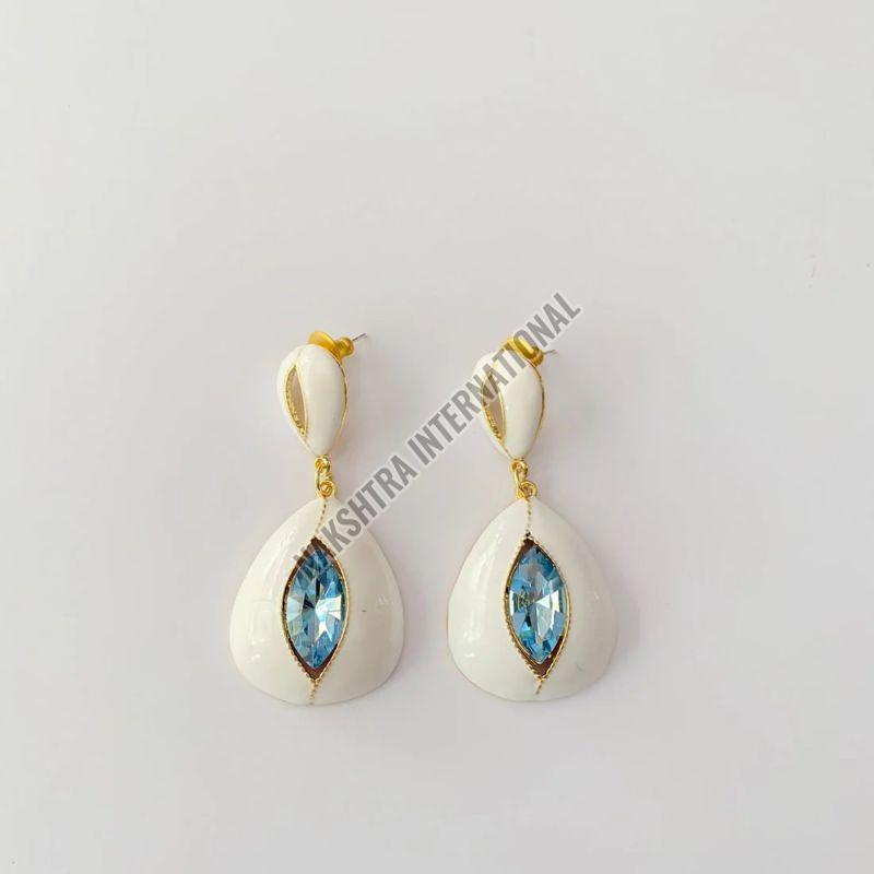 Polished White Aquamarine Earrings