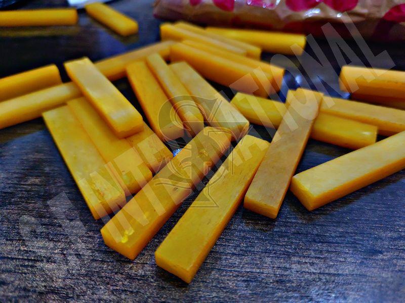 Vintage Amber Yellow Unbleached Bone Nut Blanks