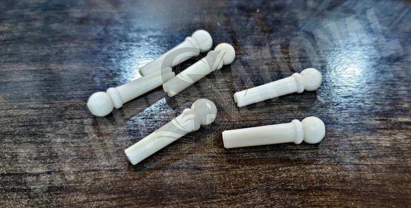 White Bleached Guitar Bone Bridge Pins