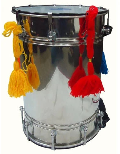 Steel Polished kachi dhol, Shape : Round