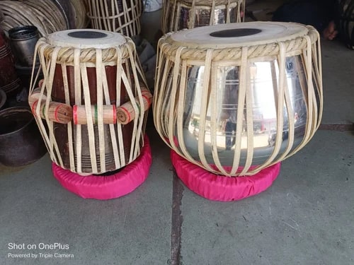 Polished Wood Tabla Set, Shape : Round