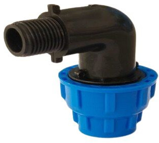 PP Compression Male Threaded Elbow 70° for Pipe Fitting