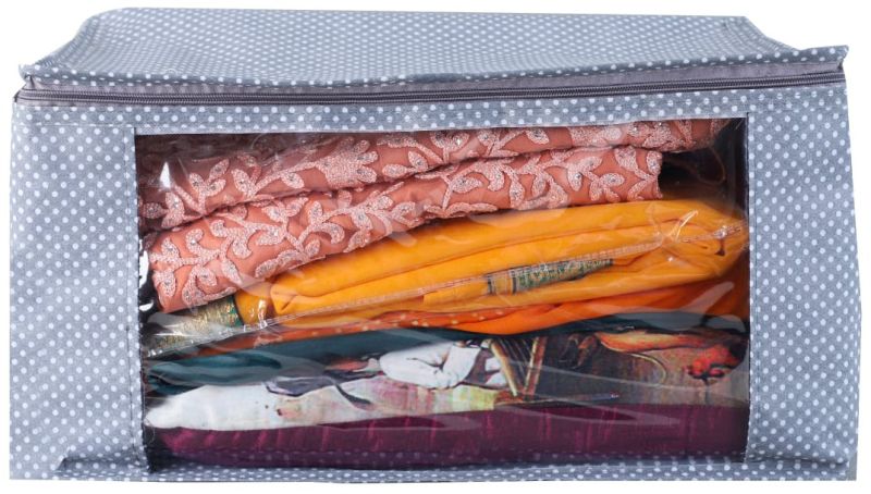 Grey Saree Storage Cover