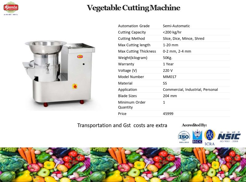 2hp Vegetable Cutting Machine