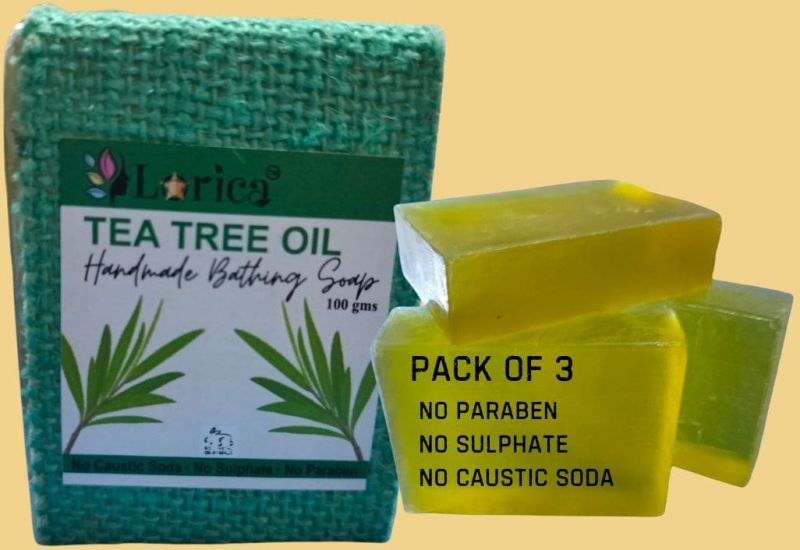 Lorica Tea Tree Oil Aloe Vera Handmade Soap Pack Of 3