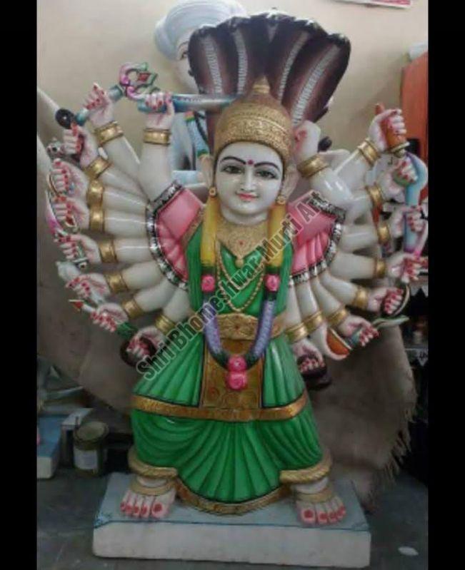 Marble Saptashrungi Mata Statue