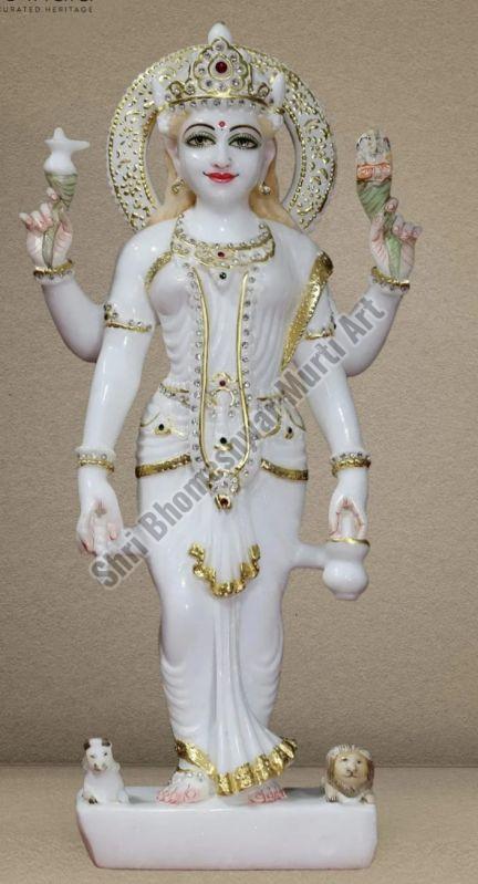 White Marble Parvati Mata Statue