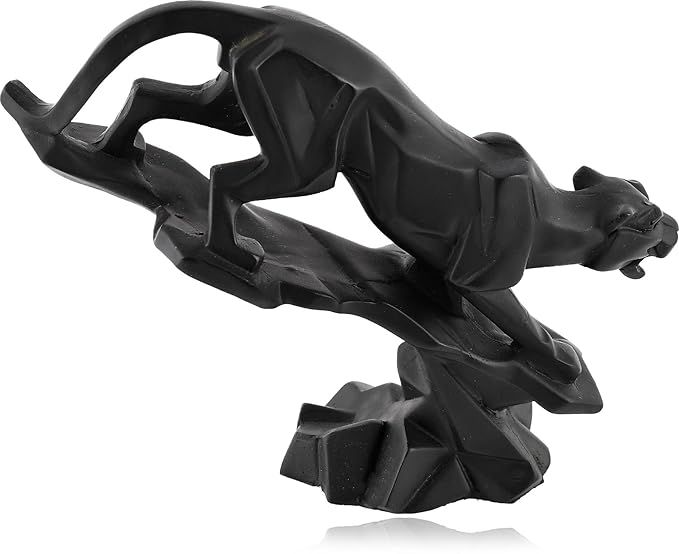 Handcrafted Decorative Diamond Design Black Panther Showpiece