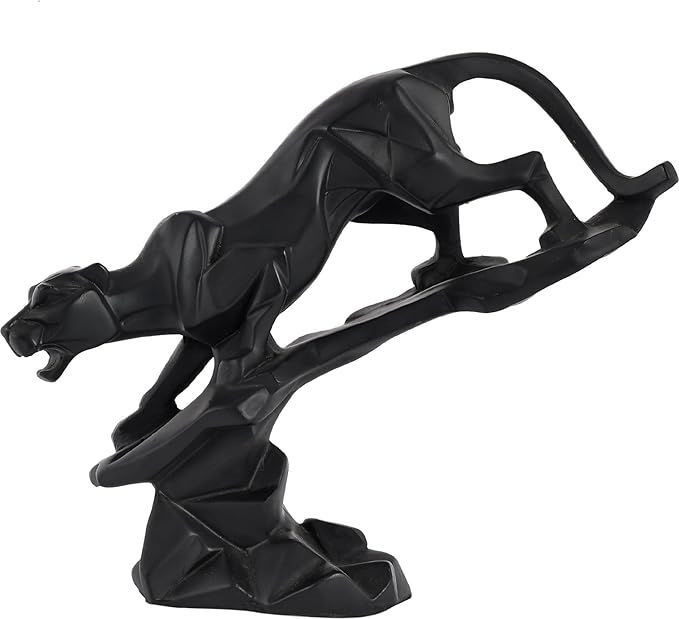 Handcrafted Decorative Diamond Design Black Panther Showpiece