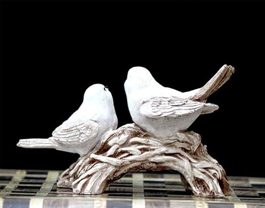 White Bird Pair Showpiece